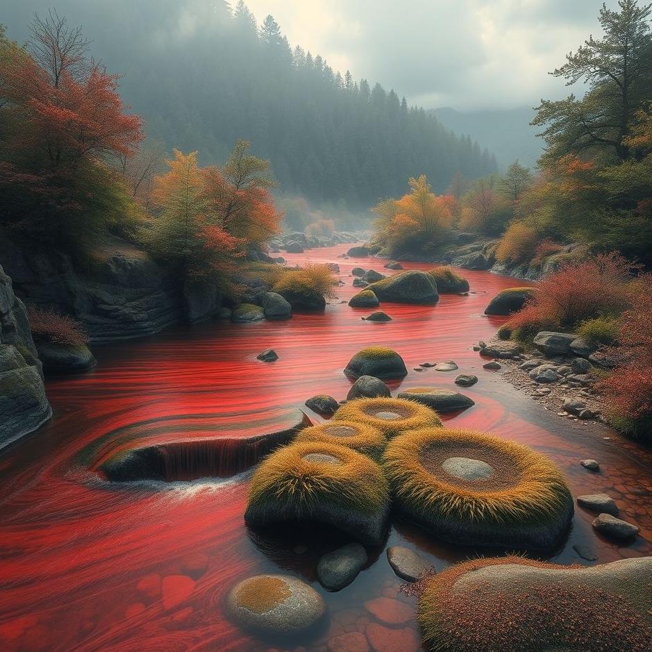 Dream : Red stream in a dream