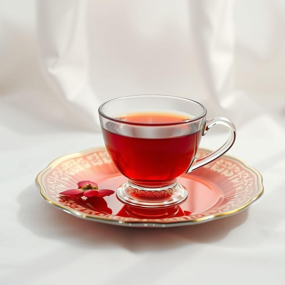 Dream : Red tea plate in a dream