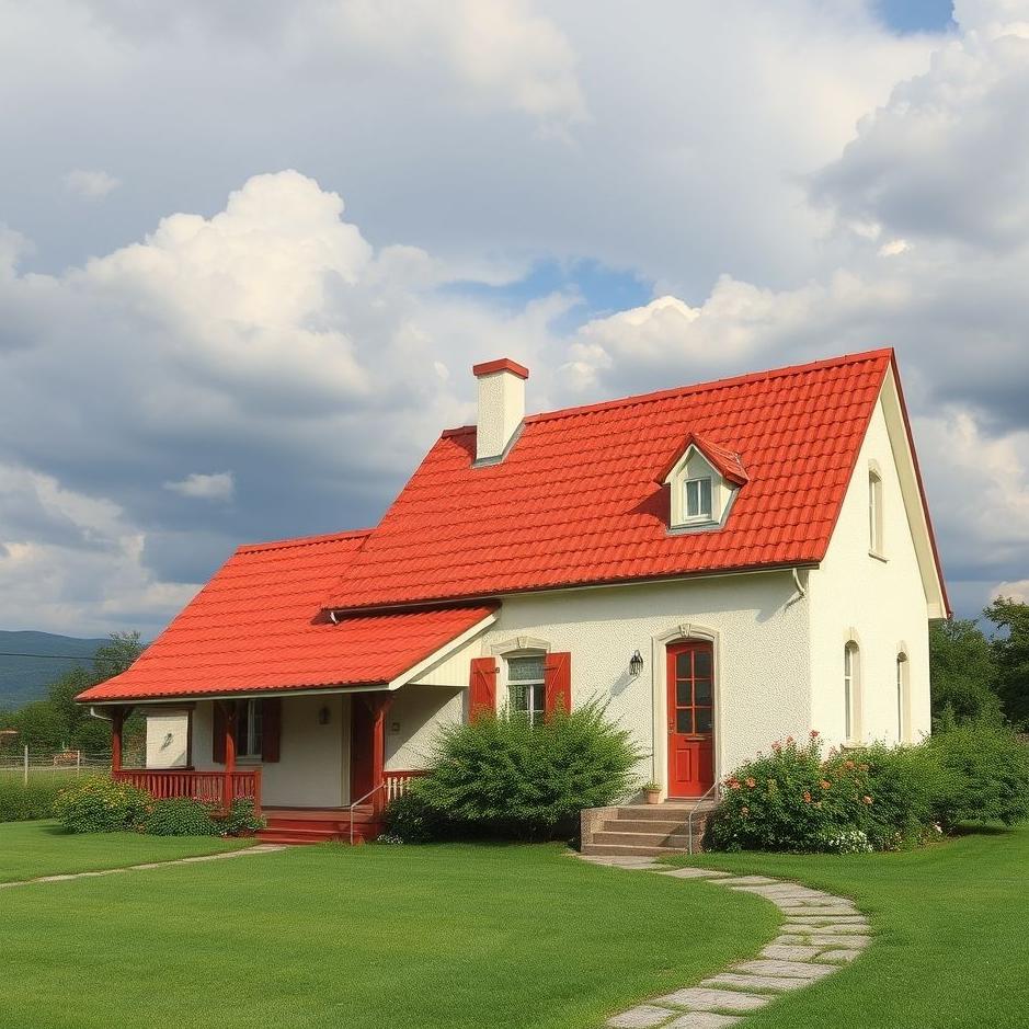 Dream : Red-tiled house in a dream