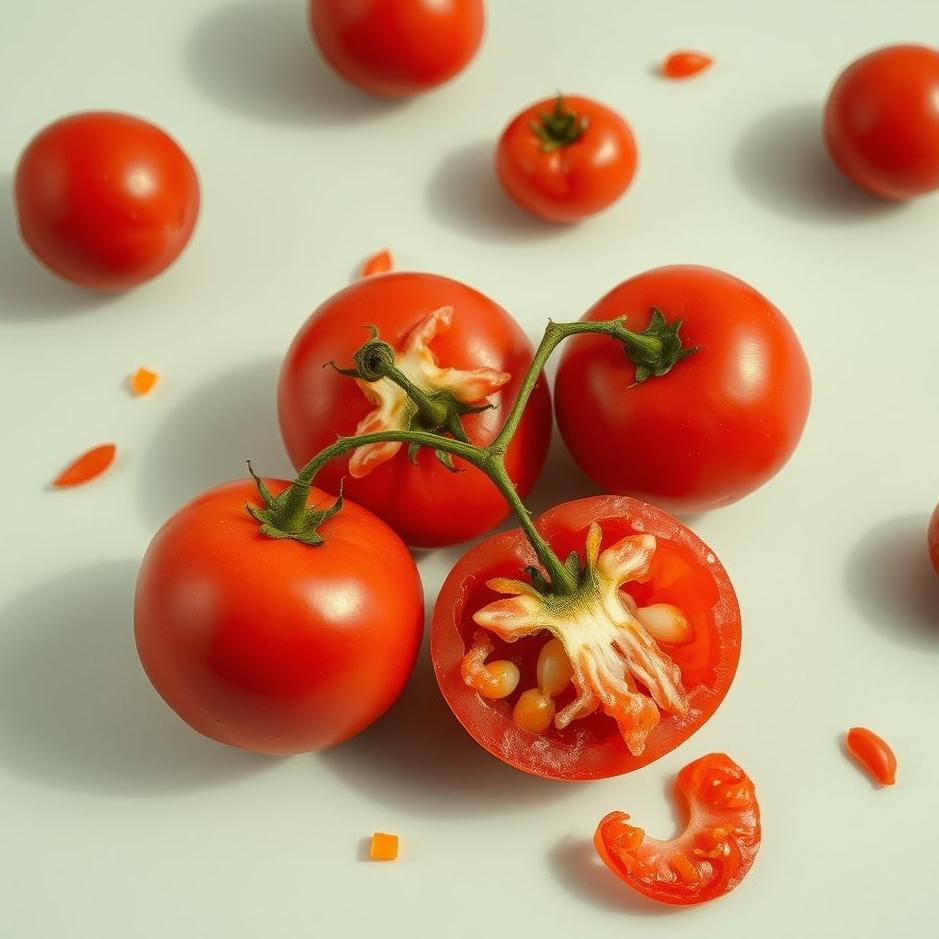 Dream : Red tomatoes peeled in a dream