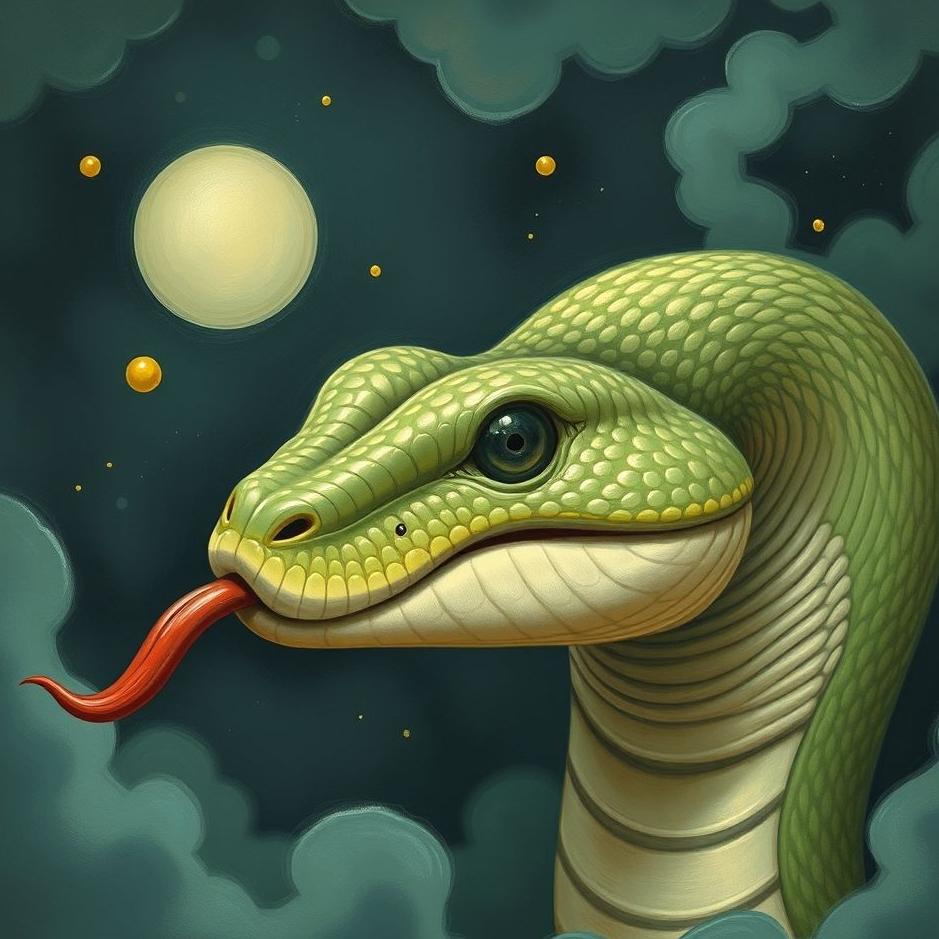 Dream : Red-tongued snake in a dream