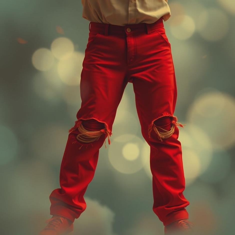 Dream : Red torn pants in a dream