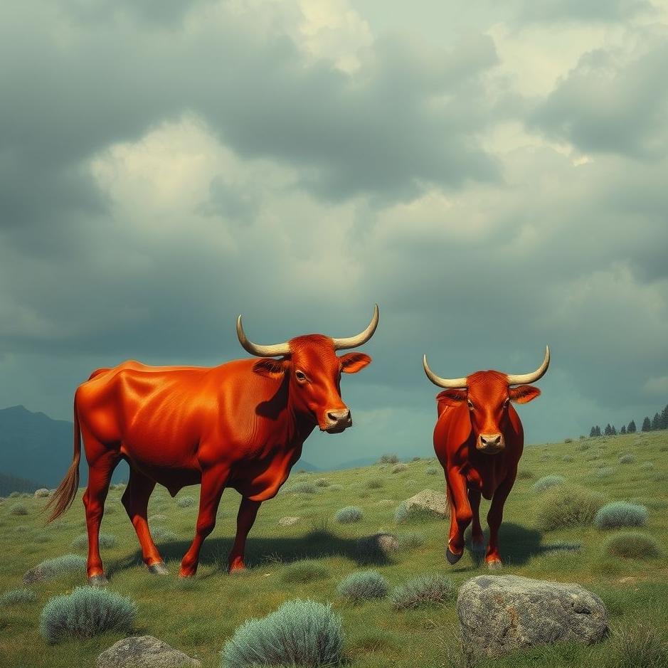 Dream : Red toros in a dream