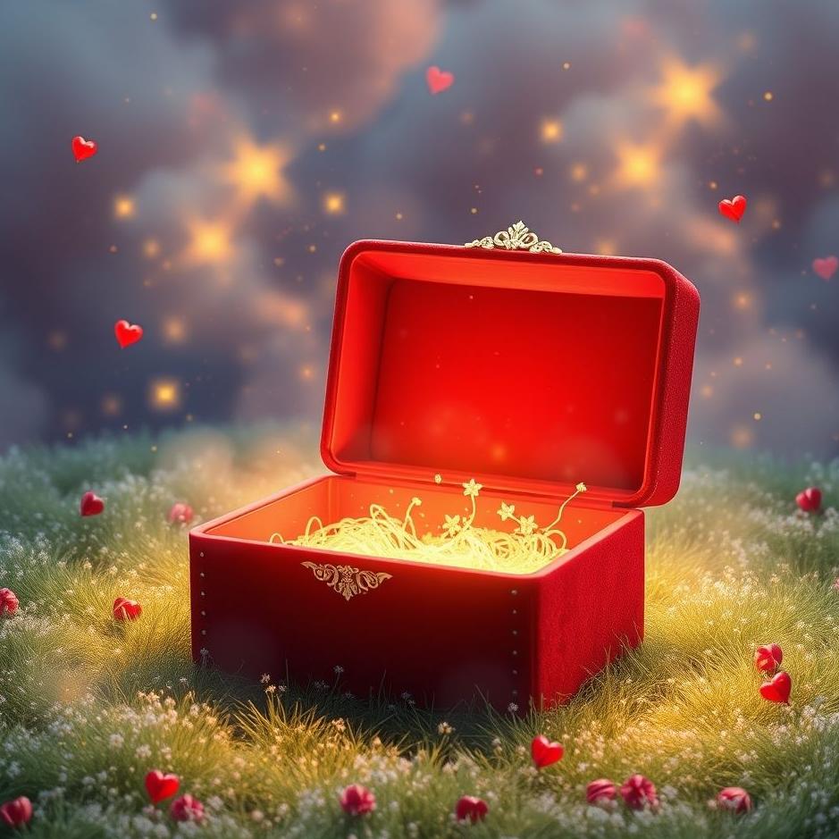 Dream : Red velvet box in a dream