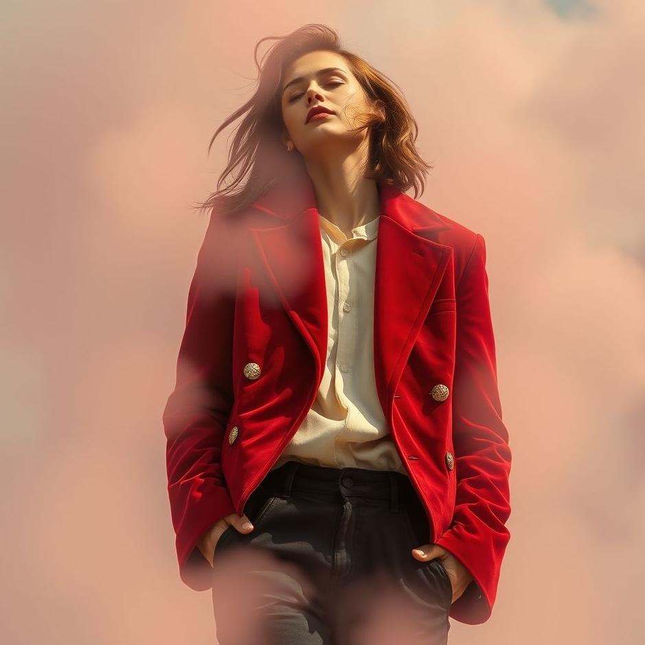 Dream : Red velvet jacket in a dream
