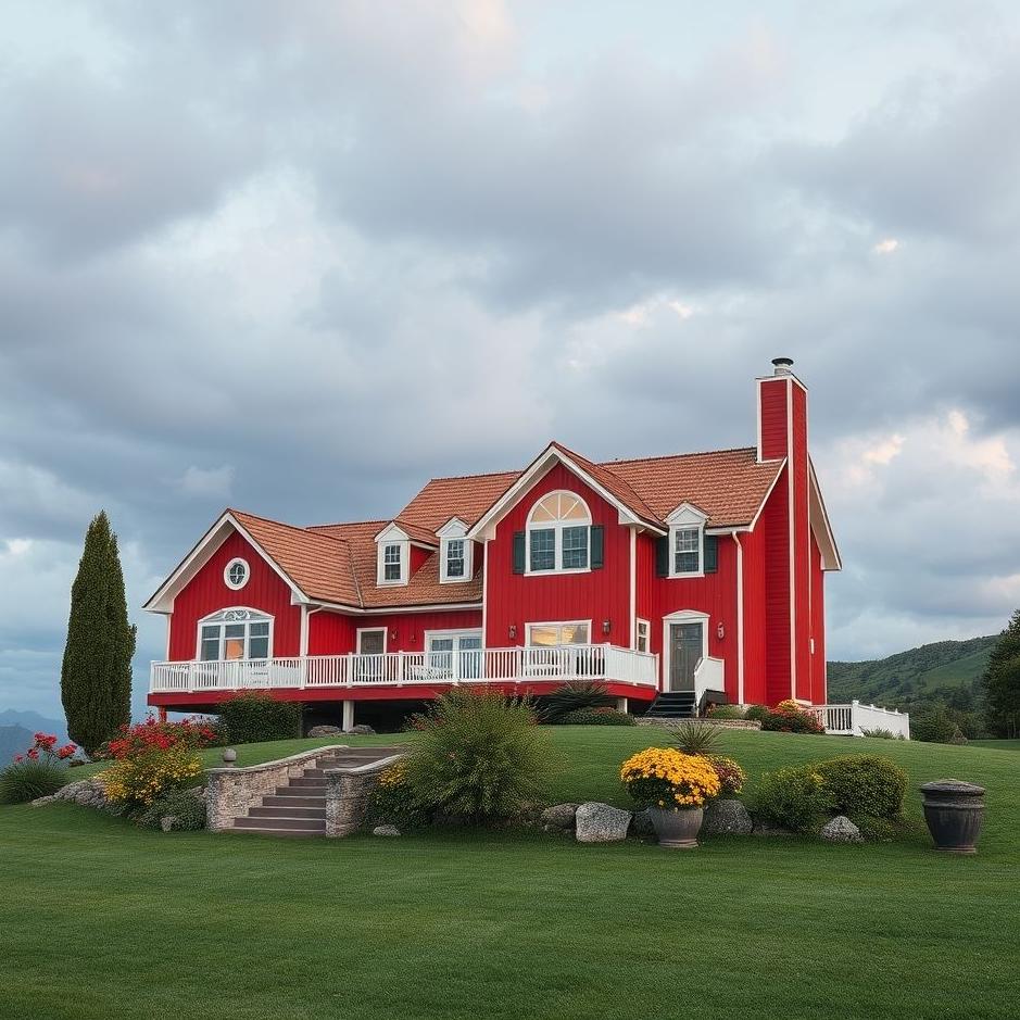 Dream : Red villa in a dream