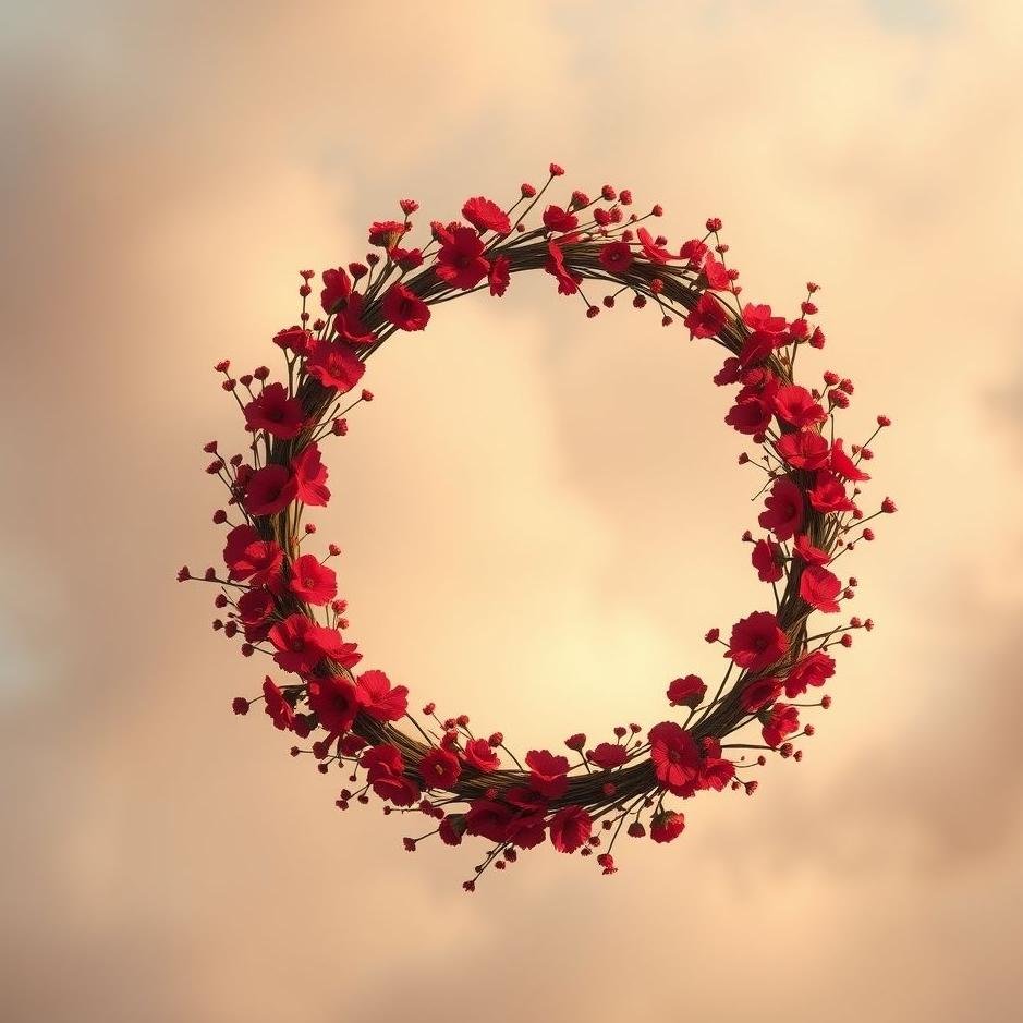 Dream : Red wreath in a dream