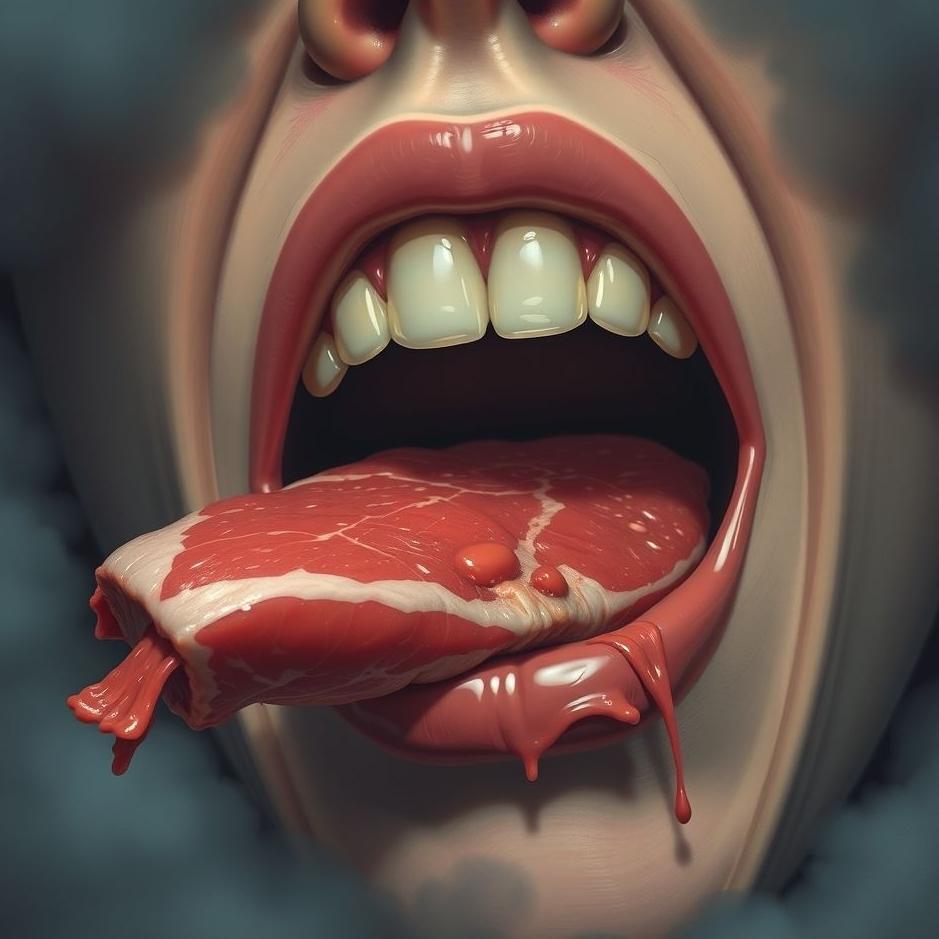Dream Dictionary : Remove raw meat from the mouth in the dream