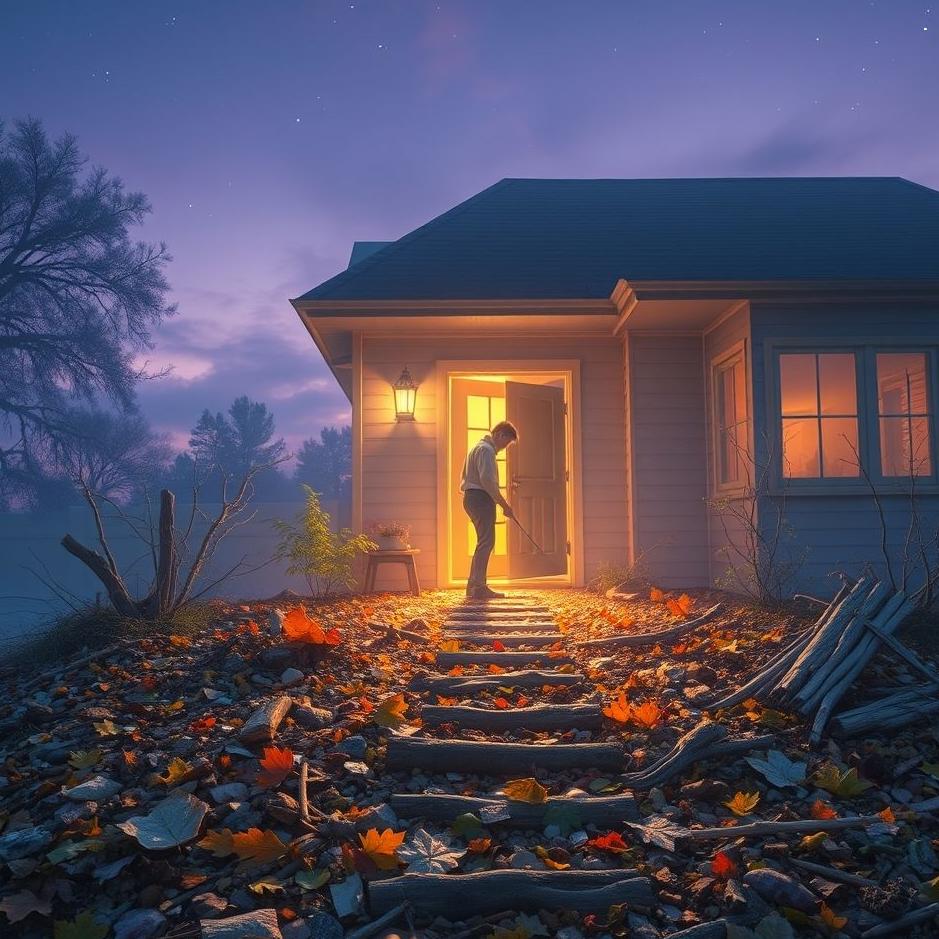Dream : Removing debris in front of your house in a dream
