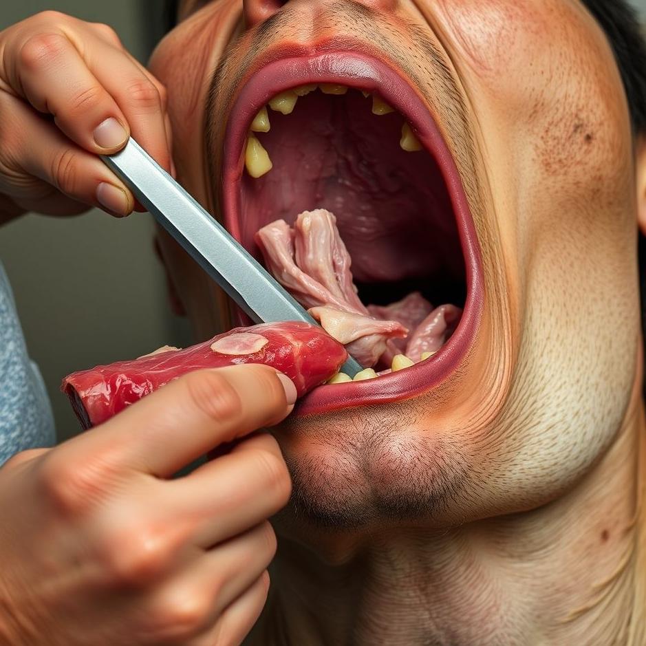 Dream : Removing meat from the throat 