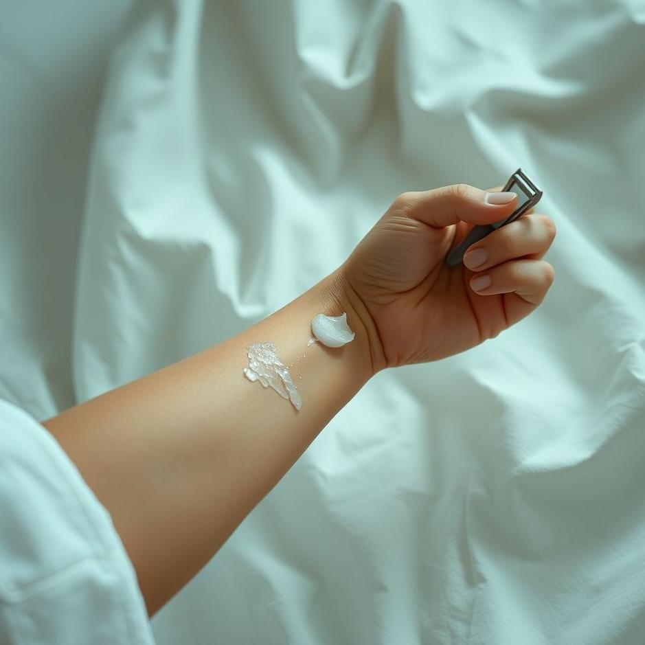 Dream : Removing the hair on your arm with a razor in your dream