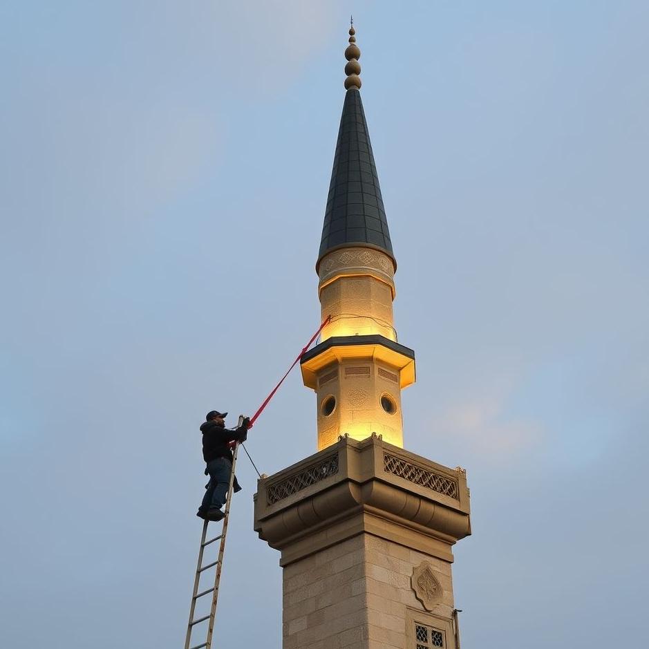 Dream : Repairing a minaret in a dream