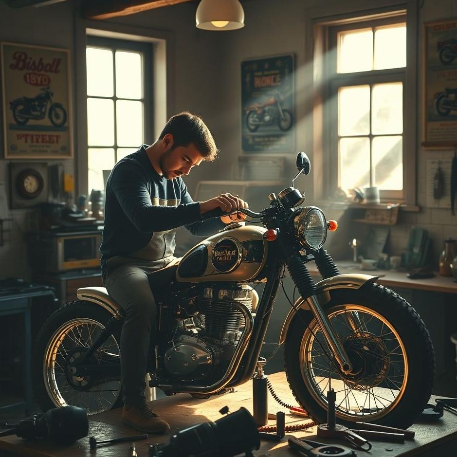 Dream : Repairing a motorcycle in a dream