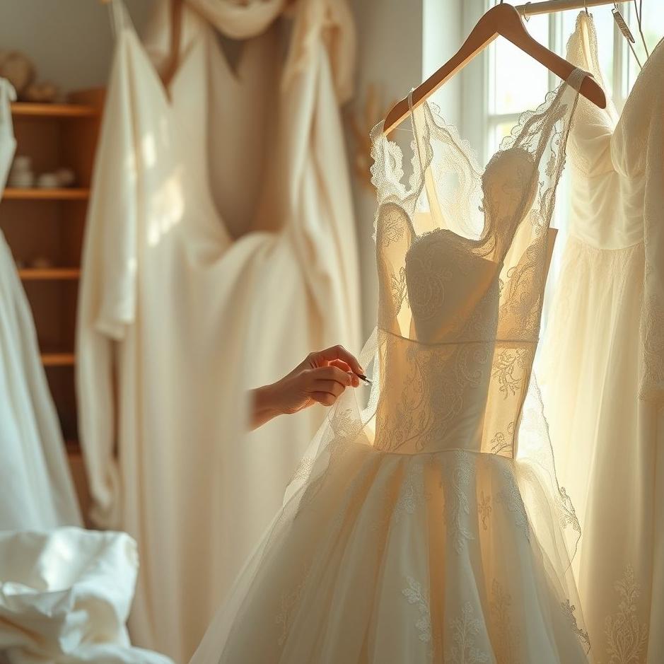 Dream : Repairing a wedding dress in a dream