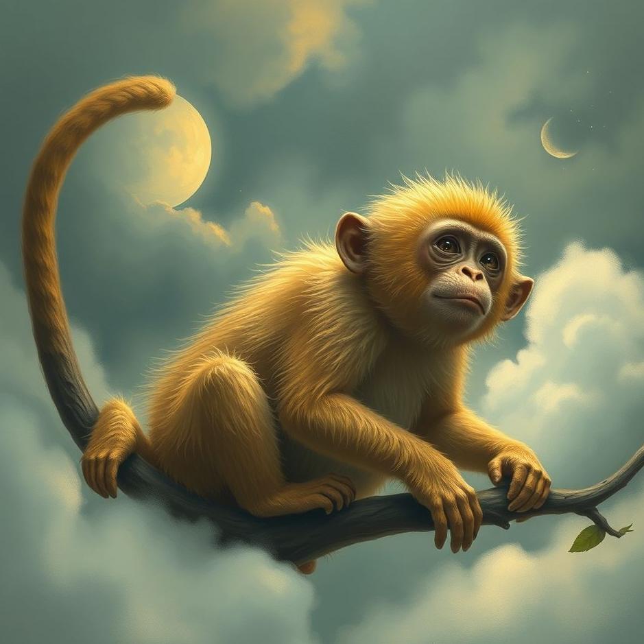 Dream : Resembling a monkey in a dream