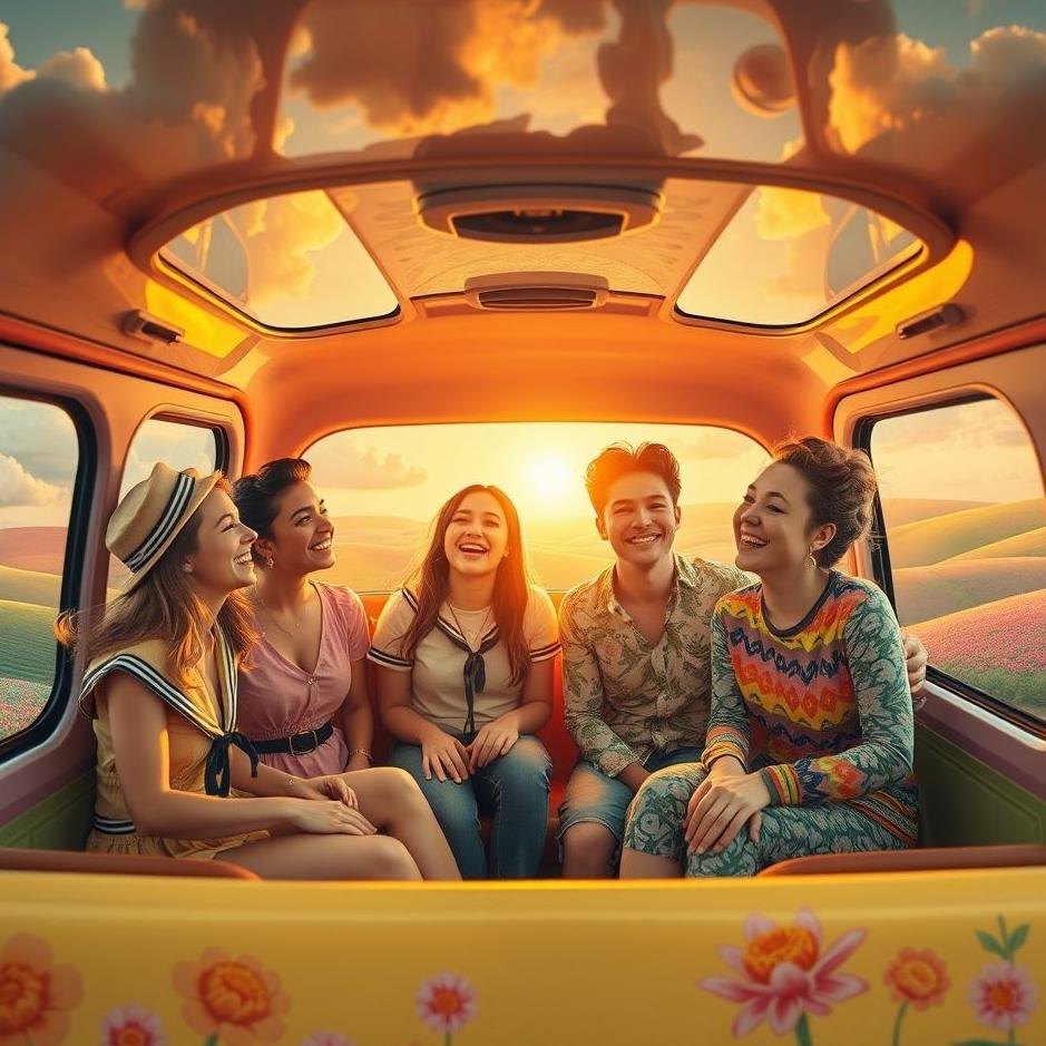 Dream Dictionary : Ride on the minibus with friends in the dream