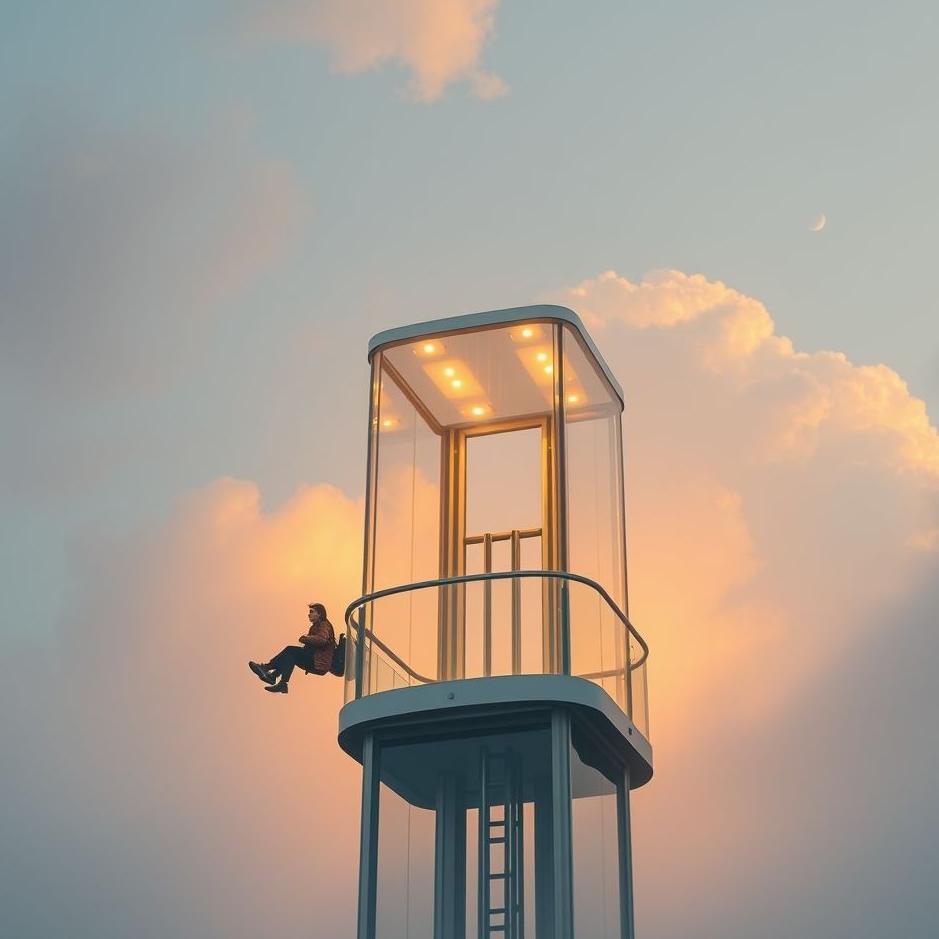 Dream : Ride on the top of the elevator in the dream