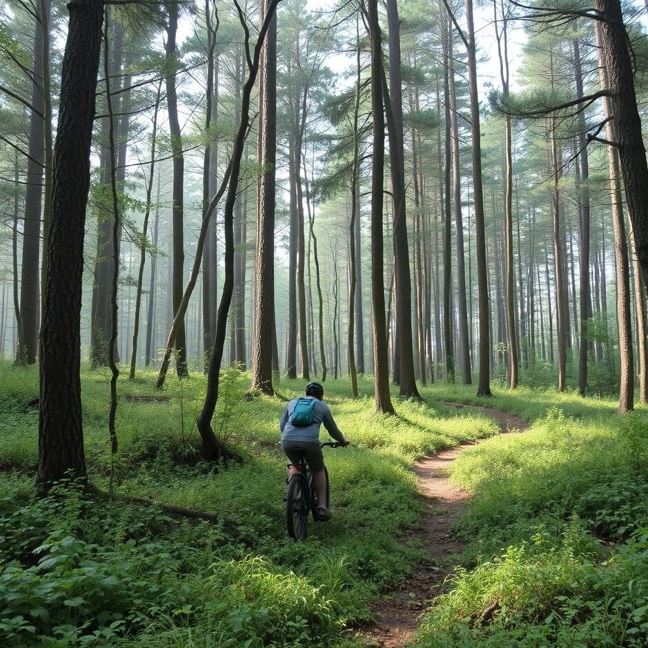 Dream : Riding a bicycle in the forest in a dream
