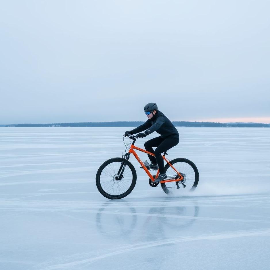 Dream : Riding a bicycle on ice 