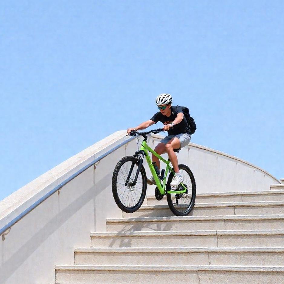 Dream : Riding a bicycle up stairs 