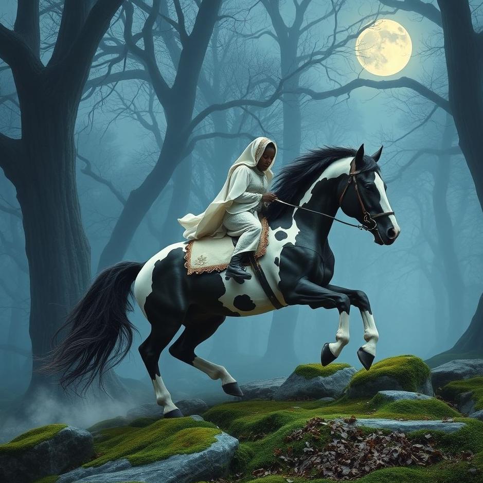 Dream : Riding a black and white horse in your dream