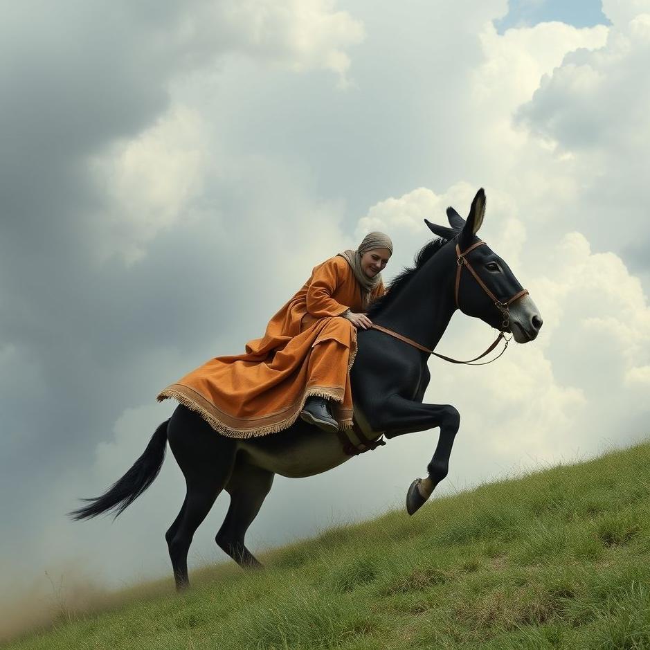 Dream : Riding a black donkey in a dream