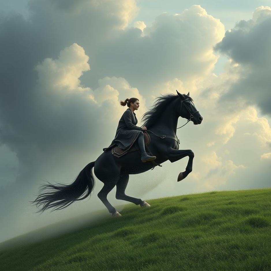 Dream : Riding a black horse in a dream