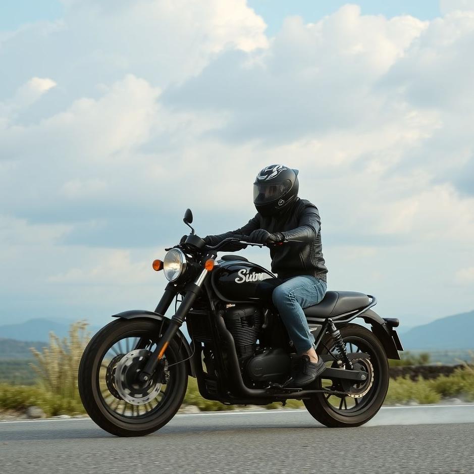 Dream : Riding a black motorcycle in a dream
