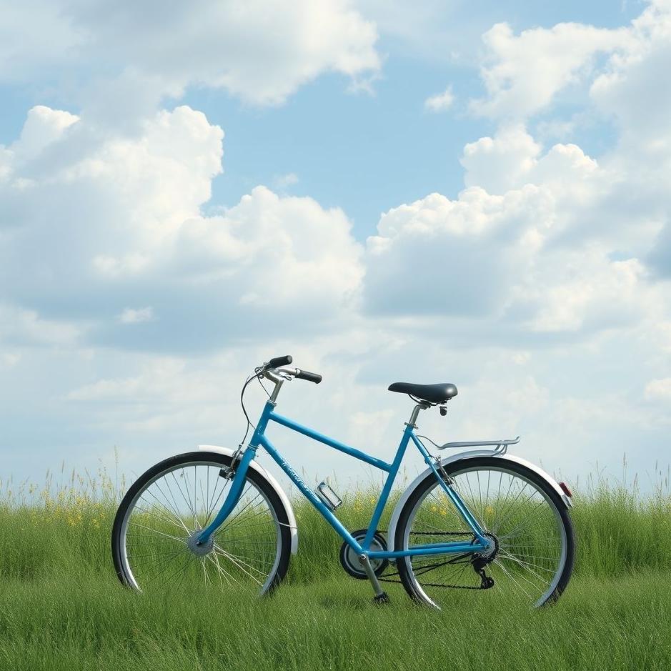 Dream : Riding a blue bicycle in a dream