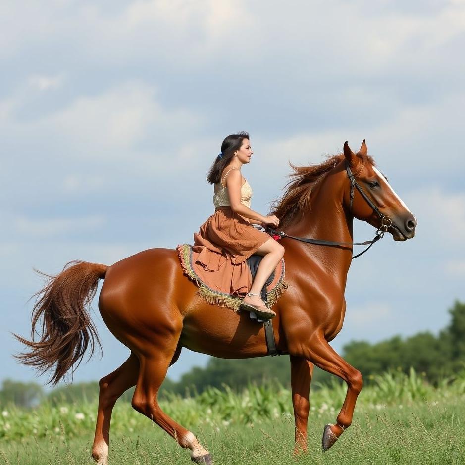 Dream : Riding a brown horse with your lover in your dream