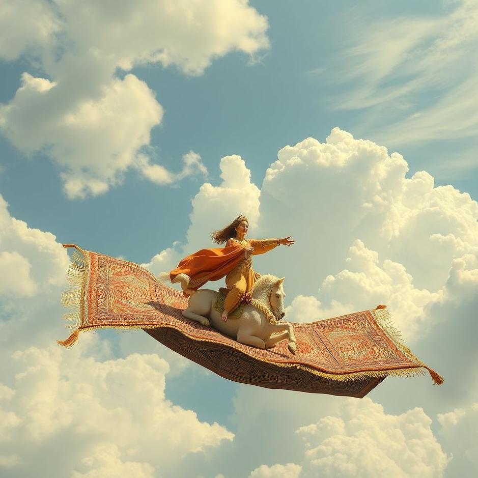 Dream : Riding a carpet and flying in a dream