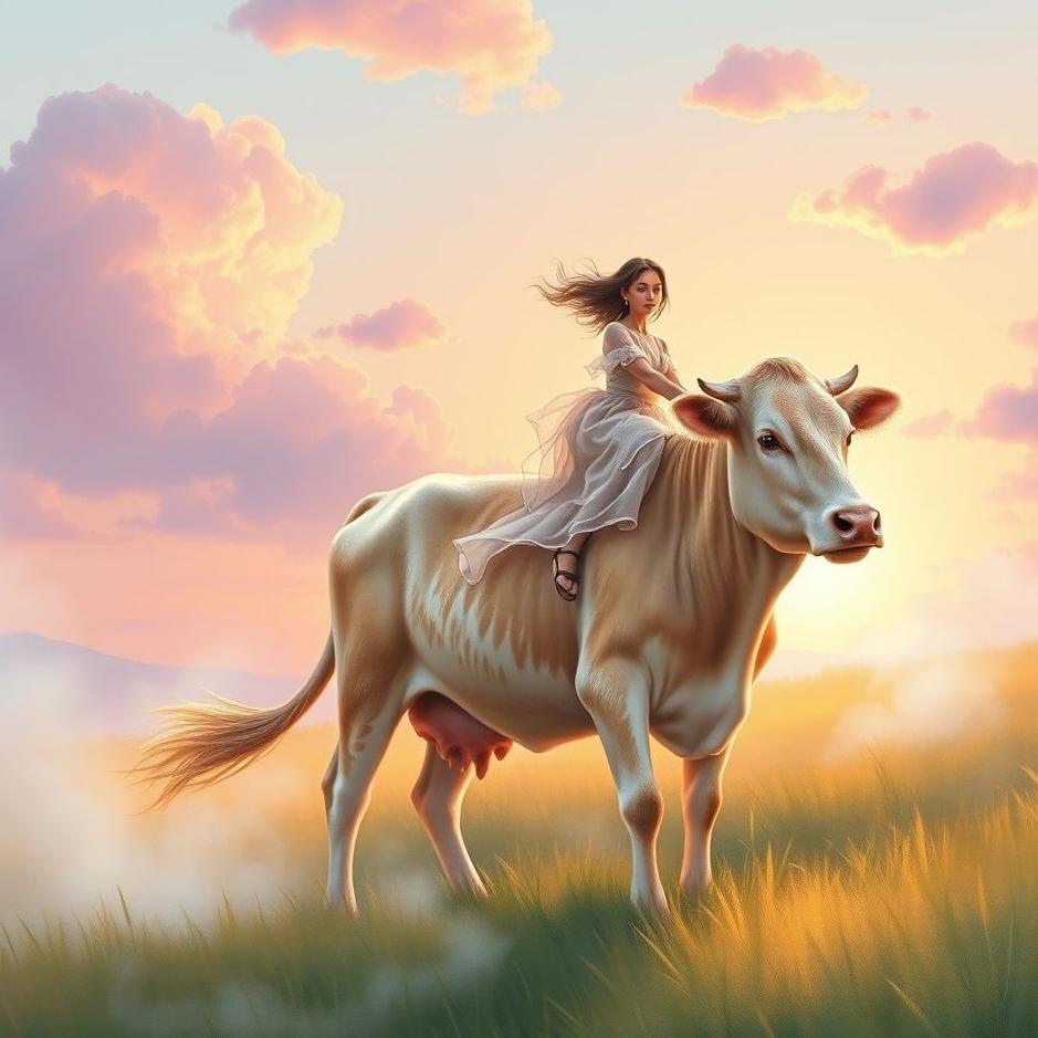 Dream Dictionary : Riding a cow in a dream