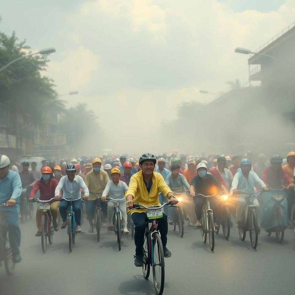 Dream : Riding a crowded bicycle in a dream