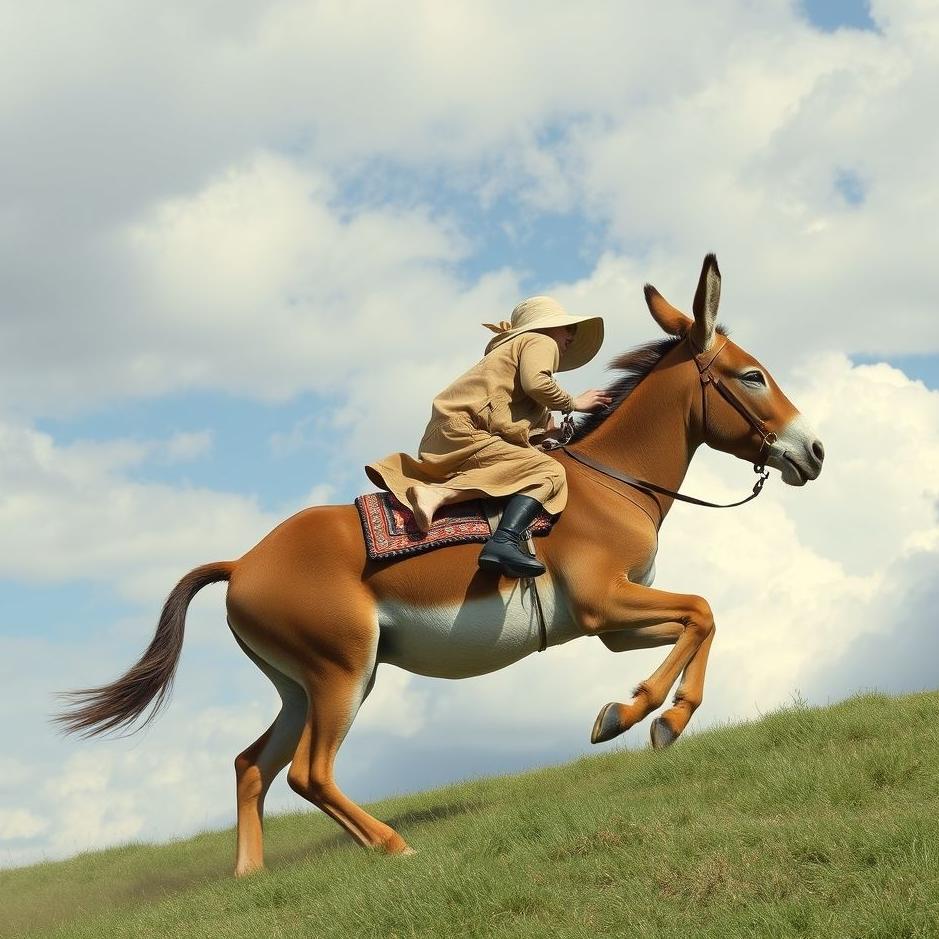 Dream : Riding a donkey sideways in a dream