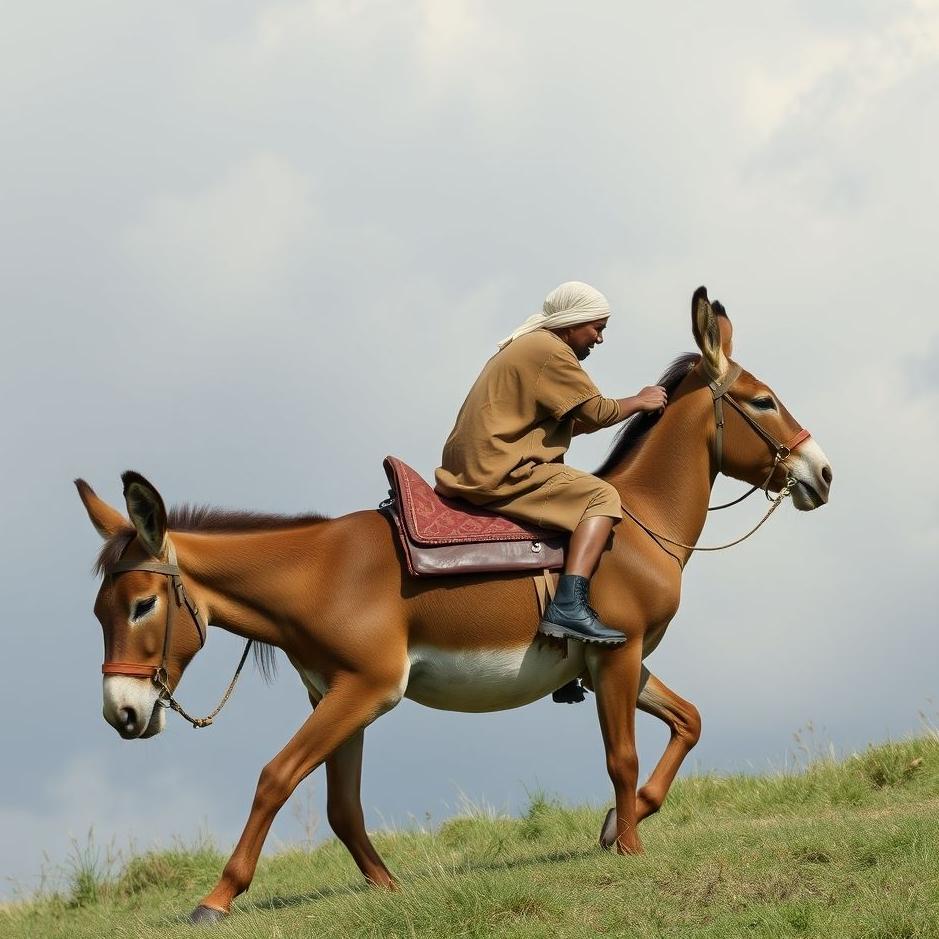 Dream : Riding a donkey without a saddle in a dream