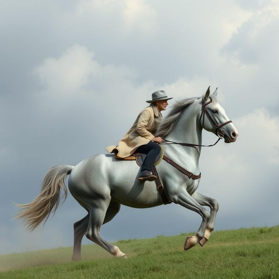 Dream : Riding a grey horse in a dream