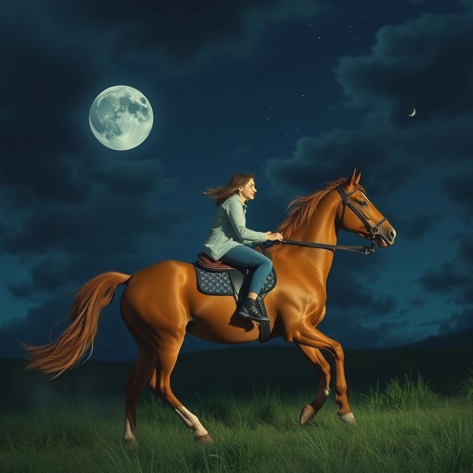 Dream : Riding a horse at night in a dream