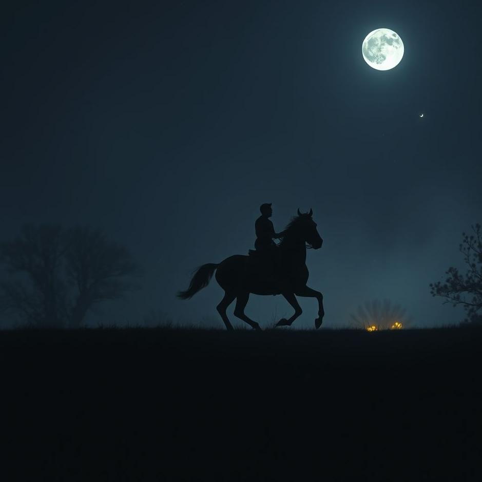 Dream : Riding a horse in the dark in a dream