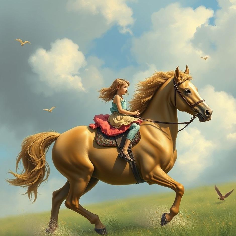 Dream : Riding a horse with a girl in a dream