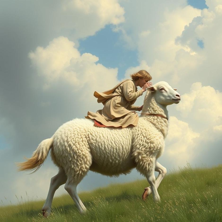 Dream : Riding a lamb in a dream