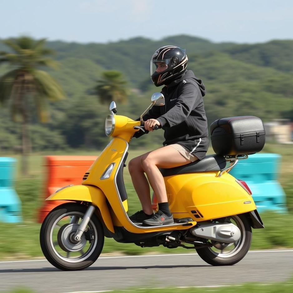 Dream : Riding a moped