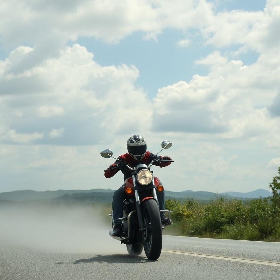 Dream : Riding a motorcycle and running away in a dream