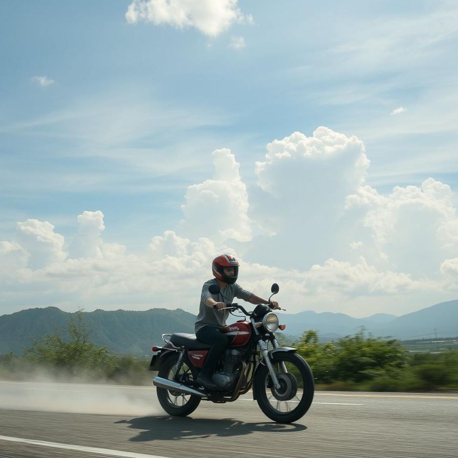 Dream : Riding a motorcycle and traveling in a dream