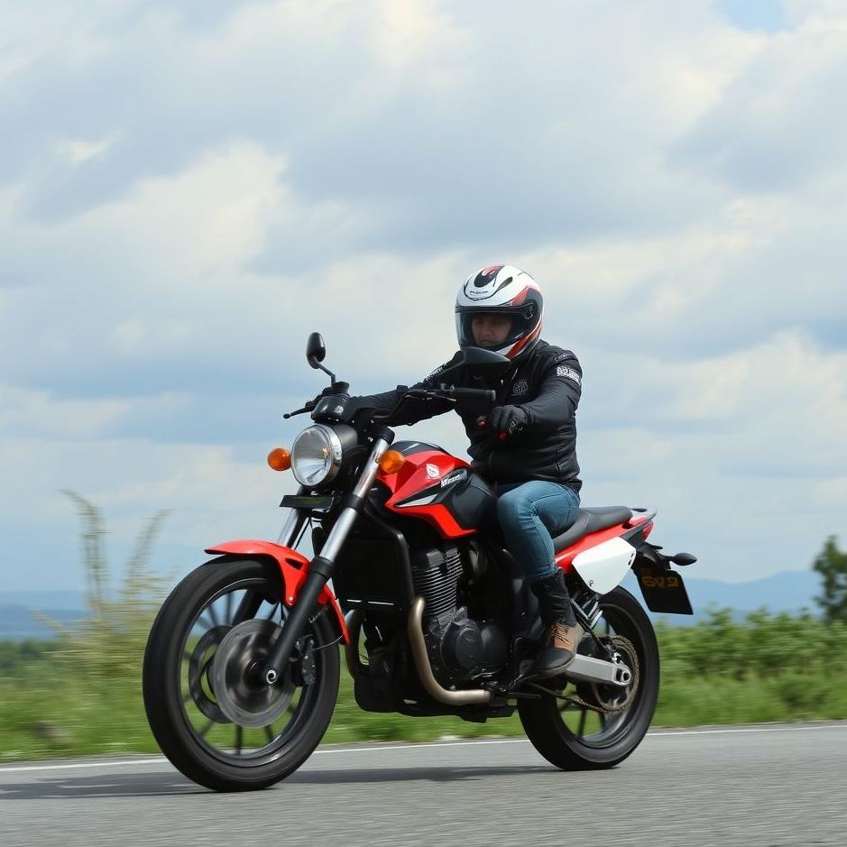 Dream : Riding a motorcycle for the first time in a dream