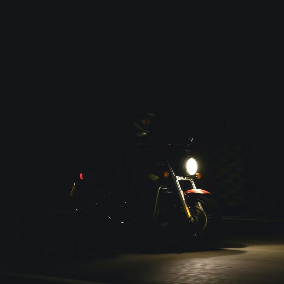 Dream : Riding a motorcycle in the dark