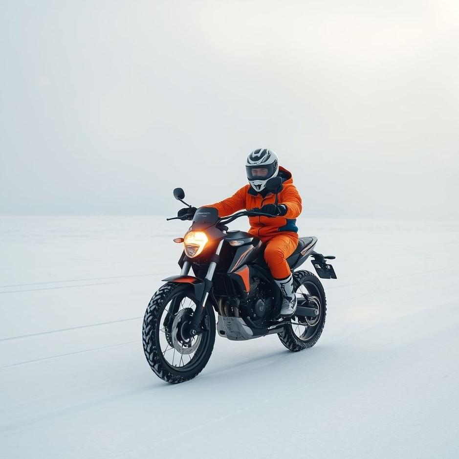 Dream : Riding a motorcycle in the snow in your dream