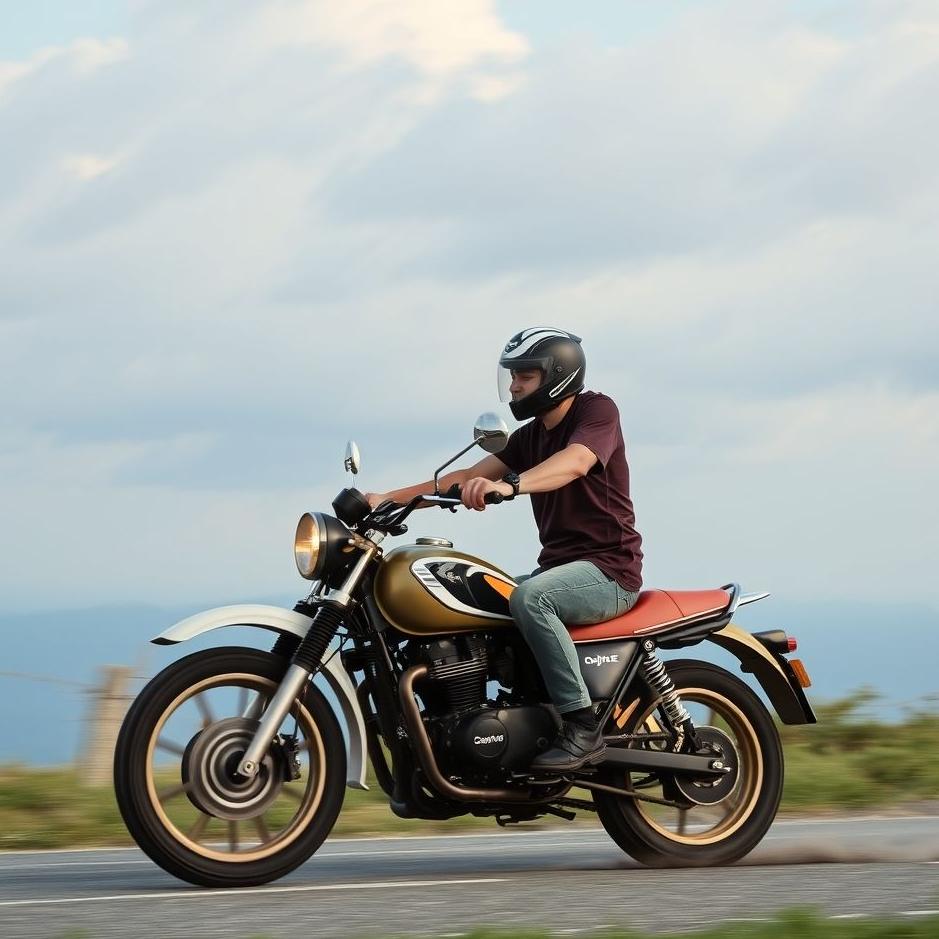 Dream : Riding a motorcycle with my husband in a dream