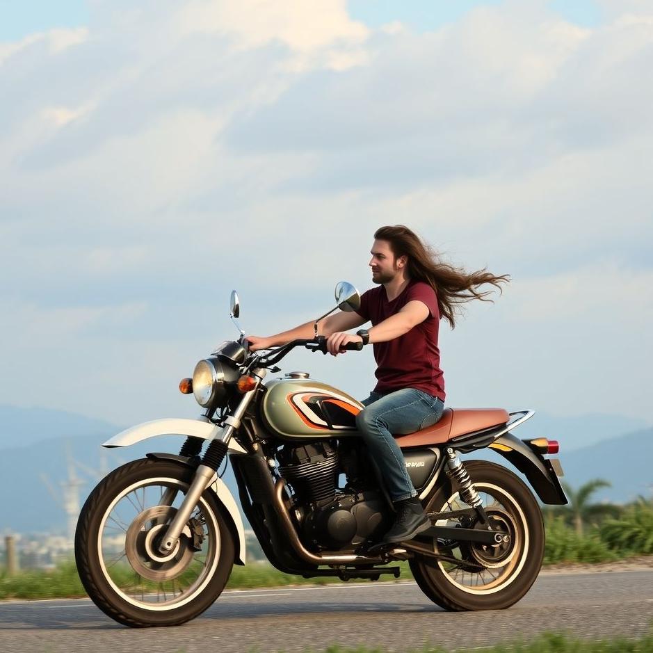 Dream : Riding a motorcycle with the man you love in your dream