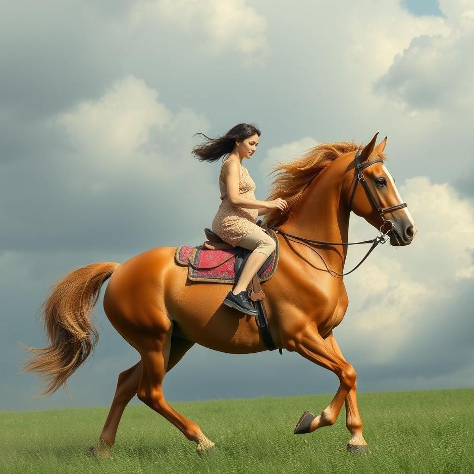 Dream : Riding a pregnant horse in a dream
