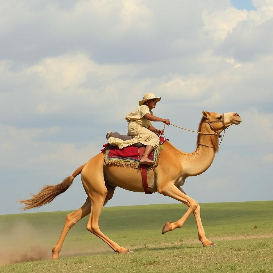 Dream : Riding a running camel in a dream